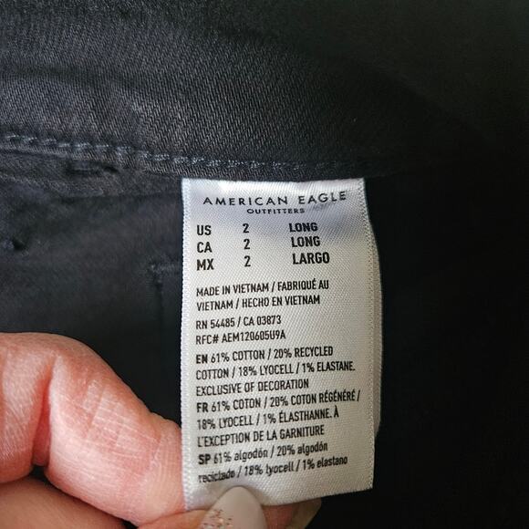 American Eagle AE Super High Rise Baggy Wide Leg 2L - Picture 4 of 8